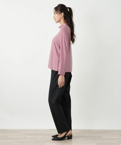 Leilian PLUS HOUSE / レリアンプラスハウス カットソー | 幾何学柄ハイネックトップス【Leilian WHITE LABEL】 | 詳細5