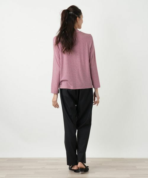 Leilian PLUS HOUSE / レリアンプラスハウス カットソー | 幾何学柄ハイネックトップス【Leilian WHITE LABEL】 | 詳細6