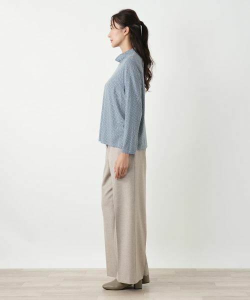 Leilian PLUS HOUSE / レリアンプラスハウス カットソー | 幾何学柄ハイネックトップス【Leilian WHITE LABEL】 | 詳細8