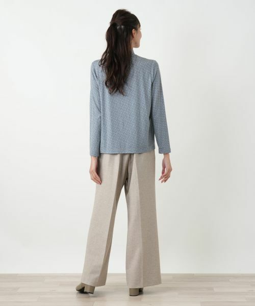 Leilian PLUS HOUSE / レリアンプラスハウス カットソー | 幾何学柄ハイネックトップス【Leilian WHITE LABEL】 | 詳細9