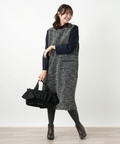 Leilian PLUS HOUSE / レリアンプラスハウス ロング・マキシ丈ワンピース | ジャンパースカート【Leilian WHITE LABEL】