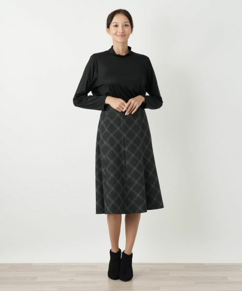 Leilian PLUS HOUSE / レリアンプラスハウス ミニ・ひざ丈スカート | フレアスカート【Leilian WHITE LABEL】 | 詳細1