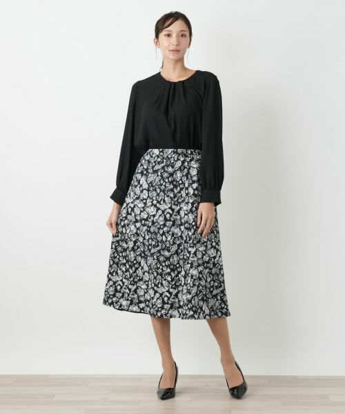 Leilian PLUS HOUSE / レリアンプラスハウス ミニ・ひざ丈スカート | フレアスカート【Leilian WHITE LABEL】 | 詳細1