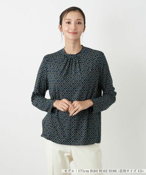 Leilian PLUS HOUSE/レリアンプラスハウス カットソー【Leilian WHITE LABEL】 コバルトブルー 13+ Leilian PLUS HOUSE/レリアンプラスハウス カットソー【Leilian WHITE LABEL】 コバルトブルー 13+