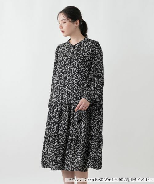 Leilian PLUS HOUSE / レリアンプラスハウス ドレス | ワンピース【プラス企画】(ネイビー)