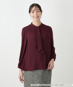 Leilian PLUS HOUSE / レリアンプラスハウス シャツ・ブラウス | ドレープフロントブラウス【Leilian WHITE LABEL】