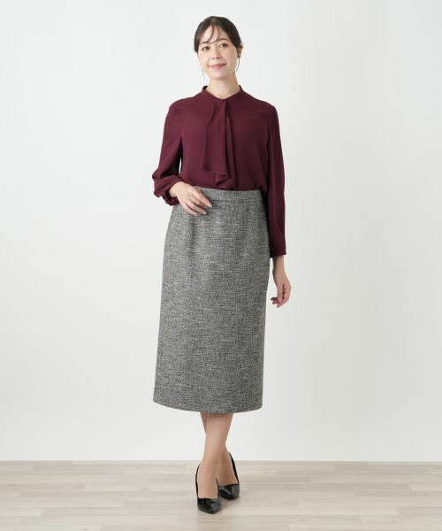 Leilian PLUS HOUSE / レリアンプラスハウス シャツ・ブラウス | ドレープフロントブラウス【Leilian WHITE LABEL】 | 詳細1