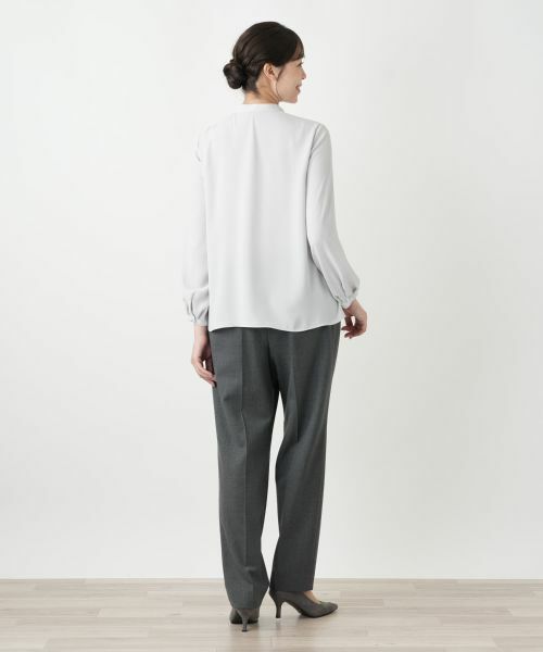 Leilian PLUS HOUSE / レリアンプラスハウス シャツ・ブラウス | ドレープフロントブラウス【Leilian WHITE LABEL】 | 詳細6