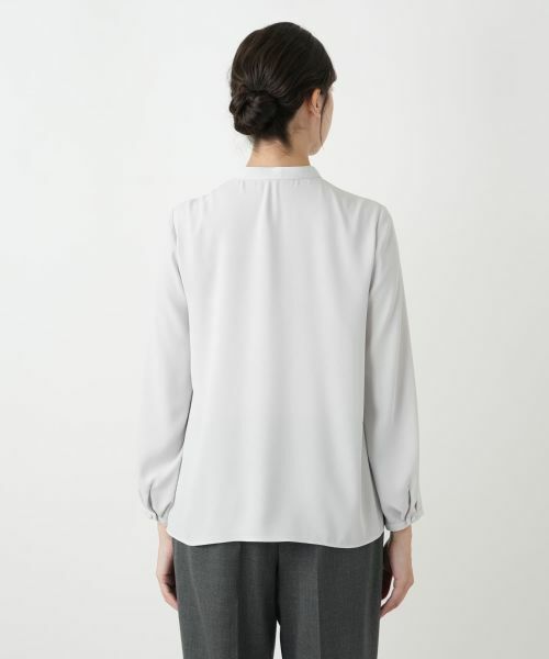 Leilian PLUS HOUSE / レリアンプラスハウス シャツ・ブラウス | ドレープフロントブラウス【Leilian WHITE LABEL】 | 詳細9