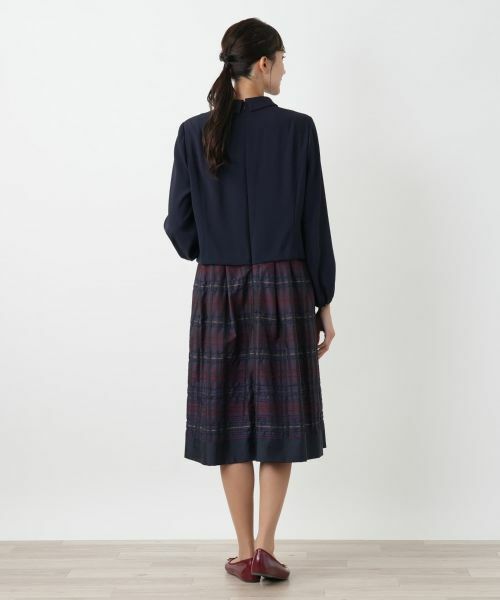 Leilian PLUS HOUSE / レリアンプラスハウス ドレス | 切替ワンピース【Leilian WHITE LABEL】 | 詳細10