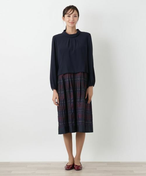 Leilian PLUS HOUSE / レリアンプラスハウス ドレス | 切替ワンピース【Leilian WHITE LABEL】 | 詳細11