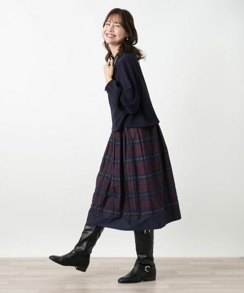 Leilian PLUS HOUSE / レリアンプラスハウス ドレス | 切替ワンピース【Leilian WHITE LABEL】 | 詳細2