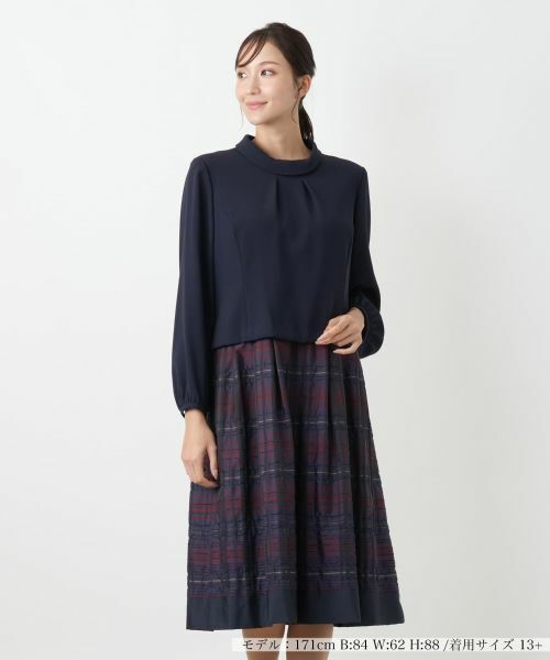 Leilian PLUS HOUSE / レリアンプラスハウス ドレス | 切替ワンピース【Leilian WHITE LABEL】 | 詳細7