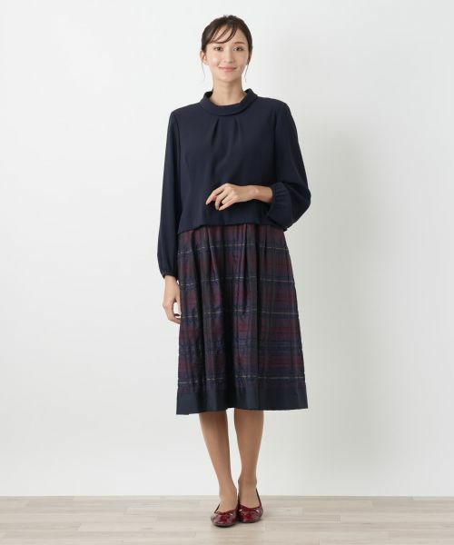 Leilian PLUS HOUSE / レリアンプラスハウス ドレス | 切替ワンピース【Leilian WHITE LABEL】 | 詳細8