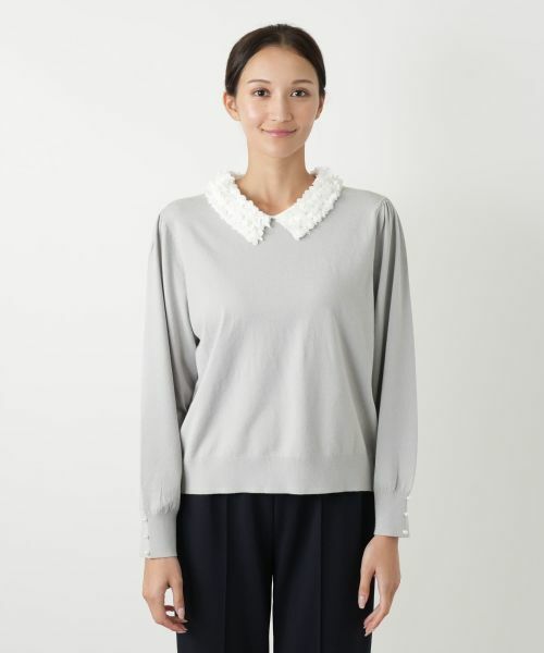 Leilian PLUS HOUSE / レリアンプラスハウス ニット・セーター | 衿付きニット【NEMIKA】 | 詳細10