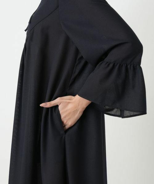 Leilian PLUS HOUSE / レリアンプラスハウス ドレス | キーネックフレアスリーブワンピース【BOURGE】 | 詳細10