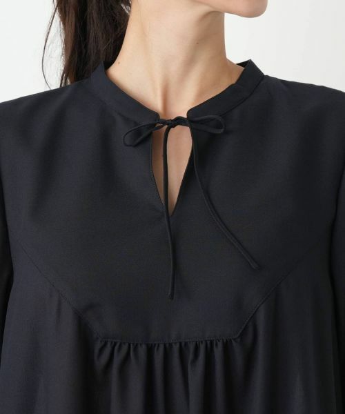 Leilian PLUS HOUSE / レリアンプラスハウス ドレス | キーネックフレアスリーブワンピース【BOURGE】 | 詳細7