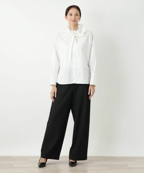 Leilian PLUS HOUSE / レリアンプラスハウス シャツ・ブラウス | フリルカラーボウタイブラウス【NEMIKA】 | 詳細1