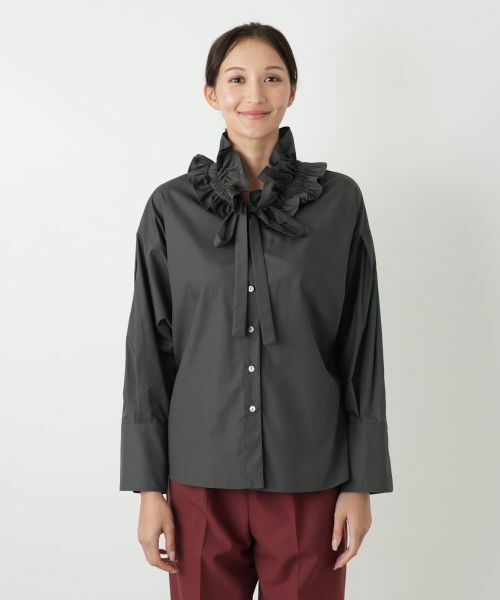 Leilian PLUS HOUSE / レリアンプラスハウス シャツ・ブラウス | フリルカラーボウタイブラウス【NEMIKA】 | 詳細10