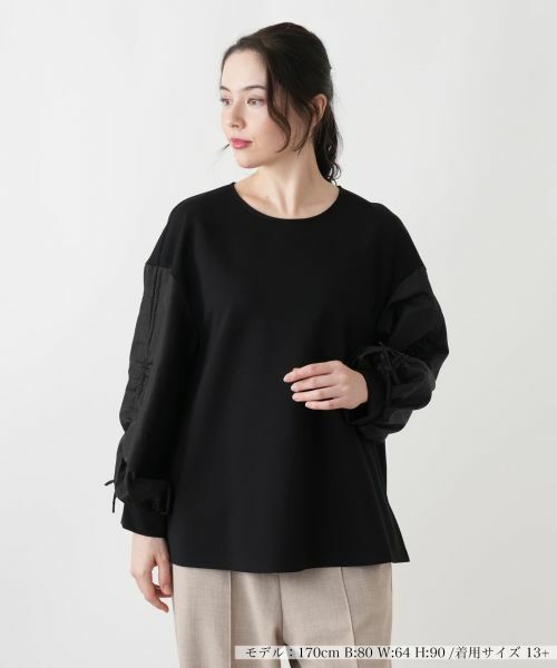 Leilian PLUS HOUSE/レリアンプラスハウス ブラウス ブラック 17+ Leilian PLUS HOUSE/レリアンプラスハウス ブラウス ブラック 17+