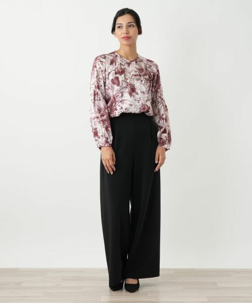 Leilian PLUS HOUSE / レリアンプラスハウス その他パンツ | ストレッチワイドパンツ | 詳細1