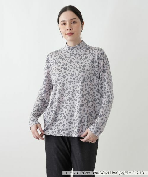 Leilian PLUS HOUSE/レリアンプラスハウス ニット【CARIAGGI】 ライトグレー 13+ Leilian PLUS HOUSE/レリアンプラスハウス ニット【CARIAGGI】 ライトグレー 13+