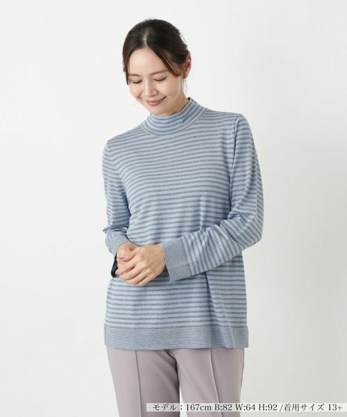 Leilian PLUS HOUSE/レリアンプラスハウス ニット コバルトブルー 17+ Leilian PLUS HOUSE/レリアンプラスハウス ニット コバルトブルー 17+