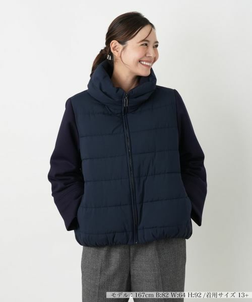 Leilian PLUS HOUSE/レリアンプラスハウス ジャケット ネイビー 13+ Leilian PLUS HOUSE/レリアンプラスハウス ジャケット ネイビー 13+