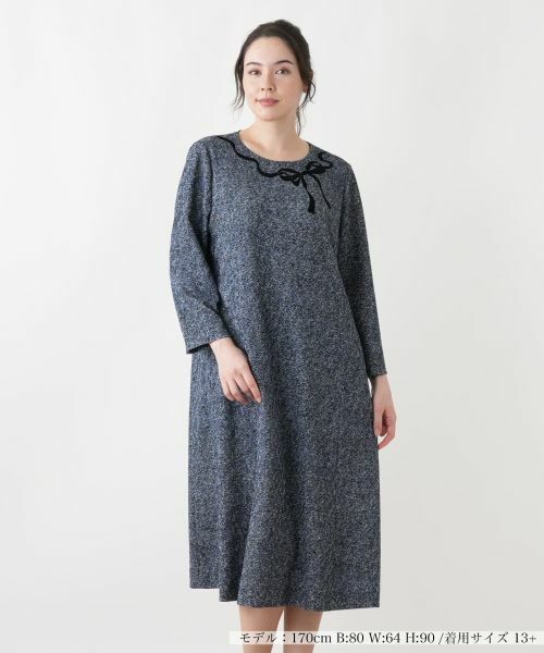Leilian PLUS HOUSE / レリアンプラスハウス ドレス | 【店舗人気】ワンピース(ネイビー系)