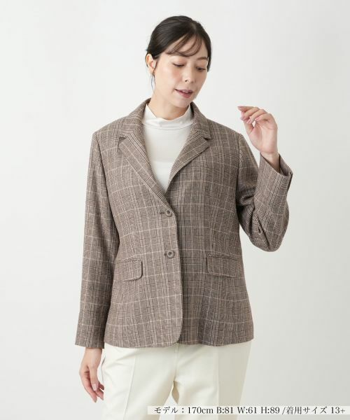 Leilian PLUS HOUSE/レリアンプラスハウス ブレザー モカ 17+ Leilian PLUS HOUSE/レリアンプラスハウス ブレザー モカ 17+