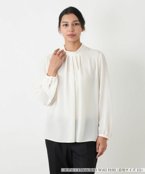 Leilian PLUS HOUSE / レリアンプラスハウス シャツ・ブラウス | ハイネックシアーブラウス【25年11月カタログ】 | 詳細3