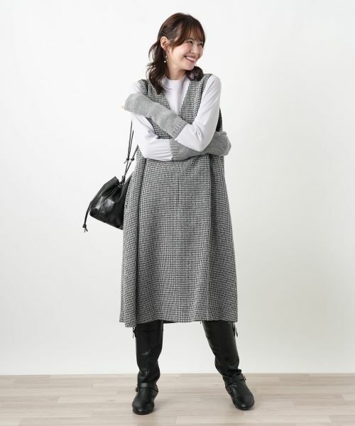 Leilian PLUS HOUSE / レリアンプラスハウス ロング・マキシ丈ワンピース | ジャンパースカート【プラス企画】 | 詳細2