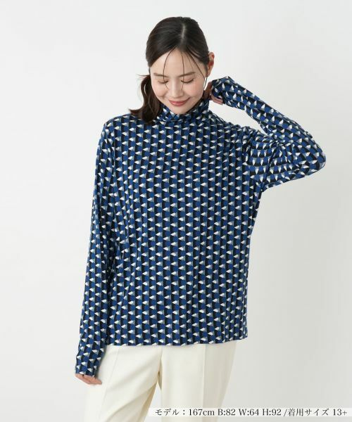 Leilian PLUS HOUSE/レリアンプラスハウス カットソー【プラス企画】 セルリアンブルー 17+ Leilian PLUS HOUSE/レリアンプラスハウス カットソー【プラス企画】 セルリアンブルー 17+