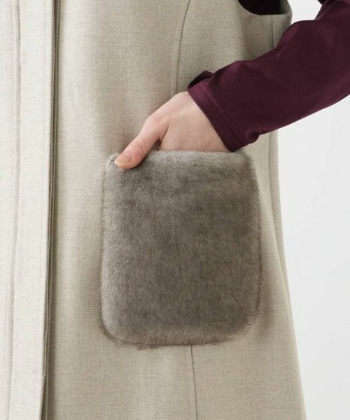 Leilian PLUS HOUSE / レリアンプラスハウス テーラードジャケット | フェイクファーポケットロングジレ【プラス企画】 | 詳細10