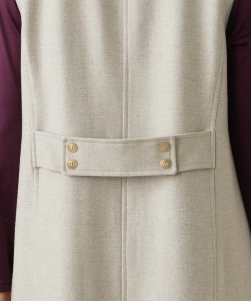 Leilian PLUS HOUSE / レリアンプラスハウス テーラードジャケット | フェイクファーポケットロングジレ【プラス企画】 | 詳細12