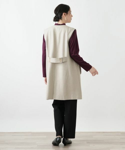 Leilian PLUS HOUSE / レリアンプラスハウス テーラードジャケット | フェイクファーポケットロングジレ【プラス企画】 | 詳細3