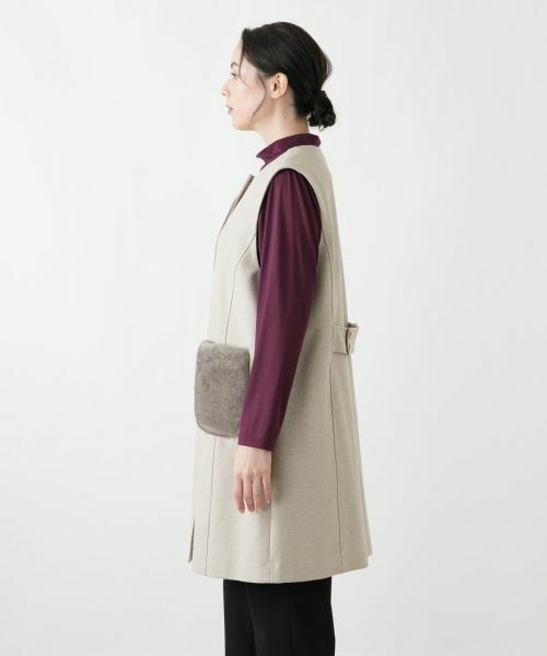 Leilian PLUS HOUSE / レリアンプラスハウス テーラードジャケット | フェイクファーポケットロングジレ【プラス企画】 | 詳細5