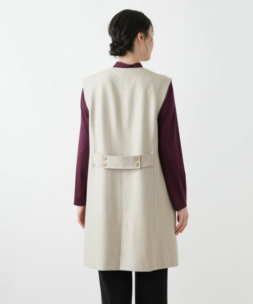 Leilian PLUS HOUSE / レリアンプラスハウス テーラードジャケット | フェイクファーポケットロングジレ【プラス企画】 | 詳細6