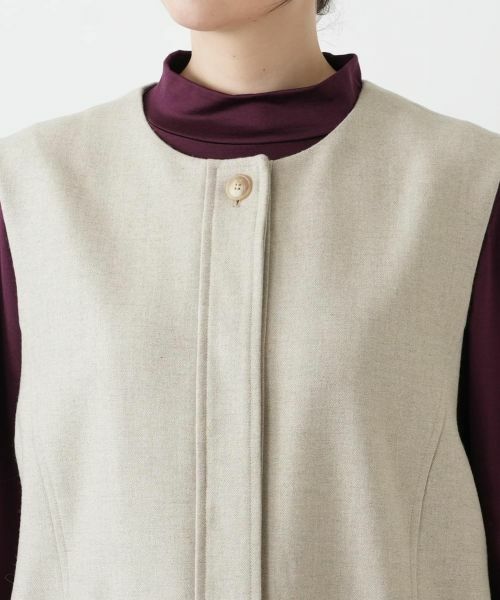 Leilian PLUS HOUSE / レリアンプラスハウス テーラードジャケット | フェイクファーポケットロングジレ【プラス企画】 | 詳細7