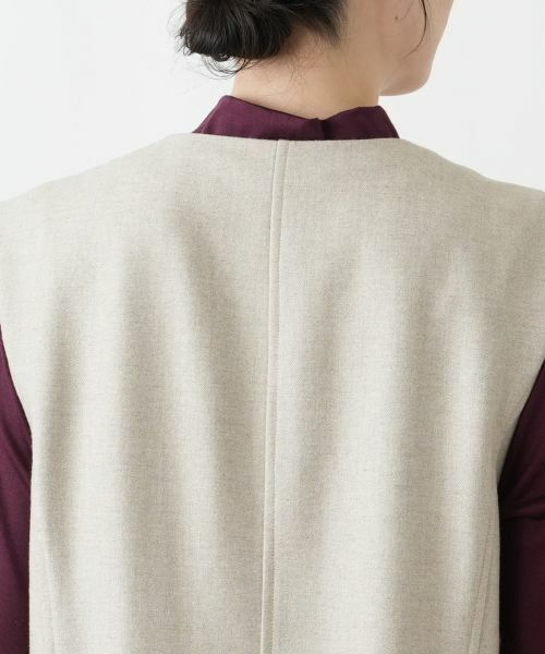 Leilian PLUS HOUSE / レリアンプラスハウス テーラードジャケット | フェイクファーポケットロングジレ【プラス企画】 | 詳細8