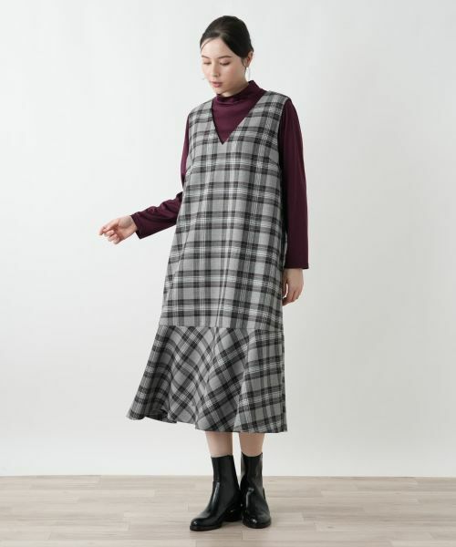 Leilian PLUS HOUSE / レリアンプラスハウス ロング・マキシ丈ワンピース | ジャンパースカート【Leilian WHITE LABEL】 | 詳細1