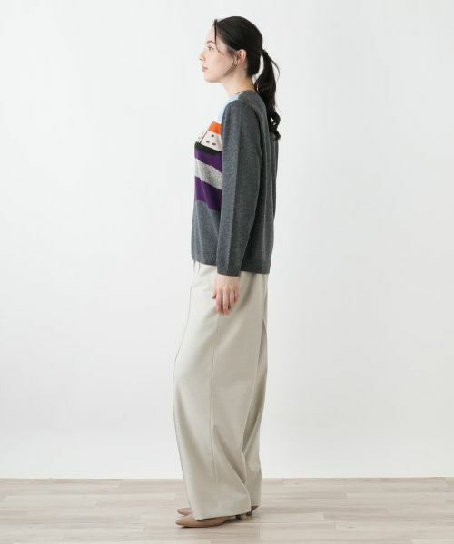 Leilian PLUS HOUSE / レリアンプラスハウス ニット・セーター | 風景モチーフニットプルオーバー【プラス企画】 | 詳細2