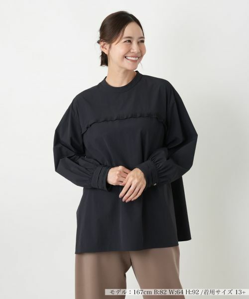 Leilian PLUS HOUSE/レリアンプラスハウス ブラウス【プラス企画】 ネイビー 17+ Leilian PLUS HOUSE/レリアンプラスハウス ブラウス【プラス企画】 ネイビー 17+