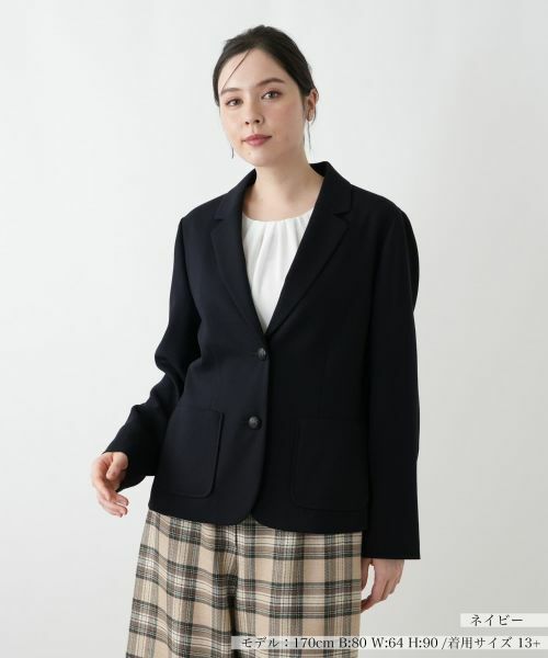 Leilian PLUS HOUSE/レリアンプラスハウス ブレザー【Leilian WHITE LABEL】【セレモニー】 ネイビー 17+ Leilian PLUS HOUSE/レリアンプラスハウス ブレザー【Leilian WHITE LABEL】【セレモニー】 ネイビー 17+