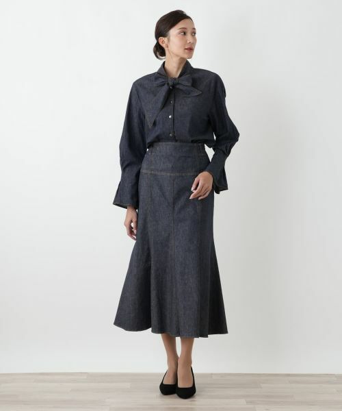 Leilian PLUS HOUSE / レリアンプラスハウス ミニ・ひざ丈スカート | フレアスカート【BOURGE】 | 詳細1