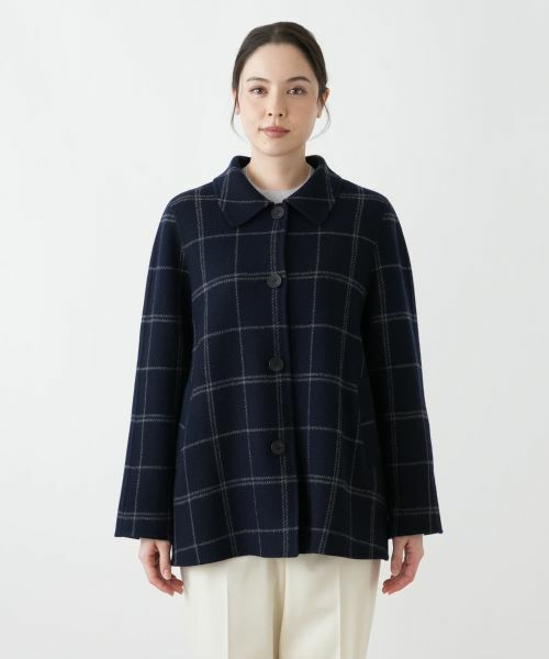 Leilian PLUS HOUSE / レリアンプラスハウス その他アウター | ウィンドウペンショールカラーコート【25年11月カタログ】 | 詳細4