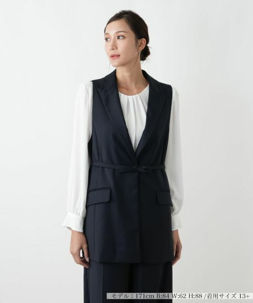 Leilian PLUS HOUSE/レリアンプラスハウス ベスト【BOURGE】 ネイビー 13+ Leilian PLUS HOUSE/レリアンプラスハウス ベスト【BOURGE】 ネイビー 13+