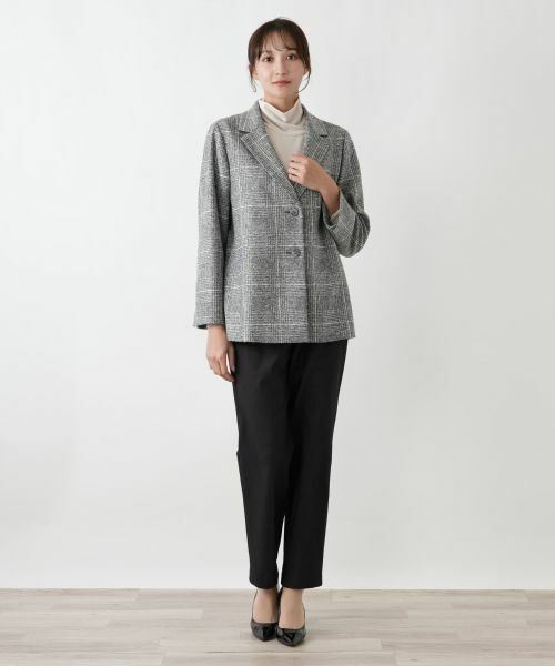 Leilian PLUS HOUSE / レリアンプラスハウス テーラードジャケット | チェック柄テーラードジャケット【Leilian WHITE LABEL】 | 詳細1