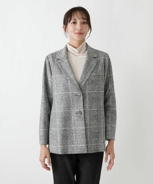 Leilian PLUS HOUSE / レリアンプラスハウス テーラードジャケット | チェック柄テーラードジャケット【Leilian WHITE LABEL】 | 詳細4