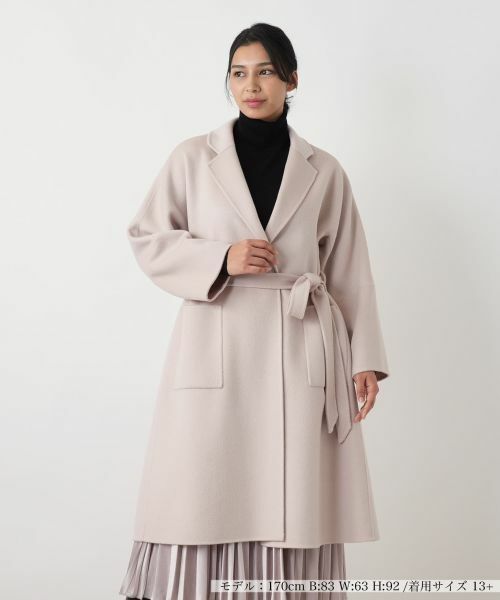 Leilian PLUS HOUSE/レリアンプラスハウス リバーチェスターコート【25年11月カタログ】 ベージュ 17+ Leilian PLUS HOUSE/レリアンプラスハウス リバーチェスターコート【25年11月カタログ】 ベージュ 17+